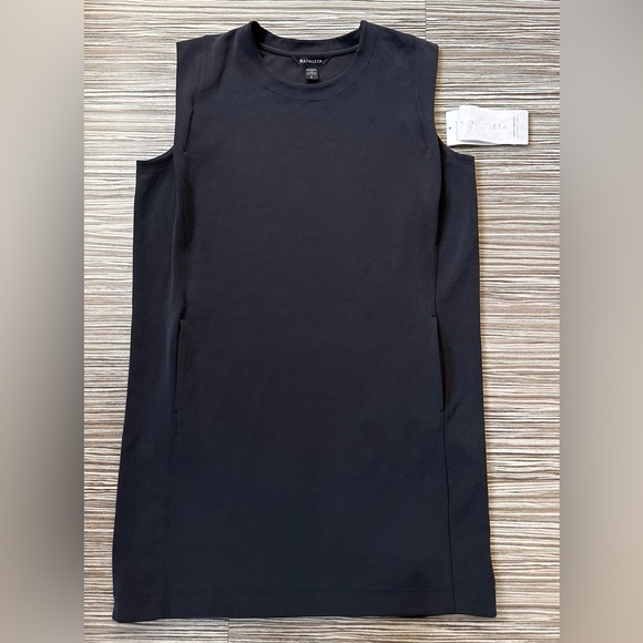 NEW Athleta Black Seasoft Tank Dress Sz. L - Picture 1 of 4